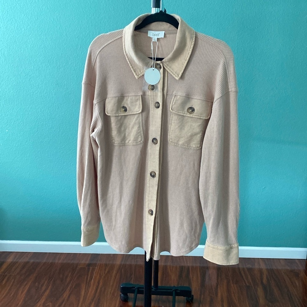 NWT Oddy distressed canvas/sweat jacket. 🧥Size M (F-23)